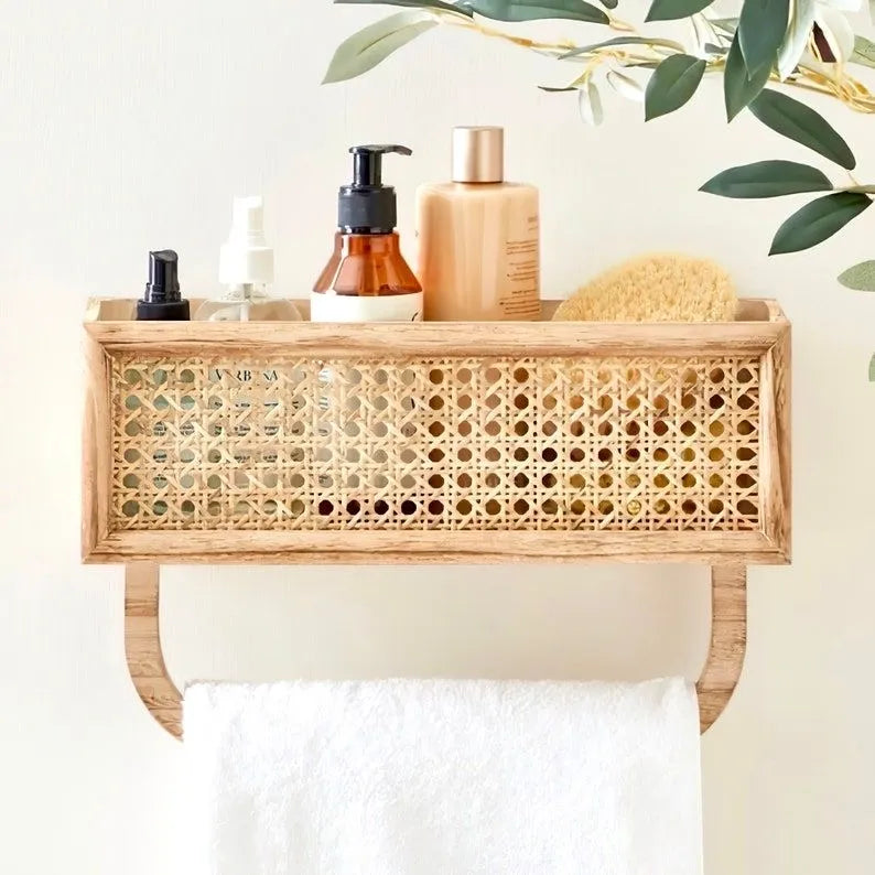 Rattan Box With Blanket Holder
