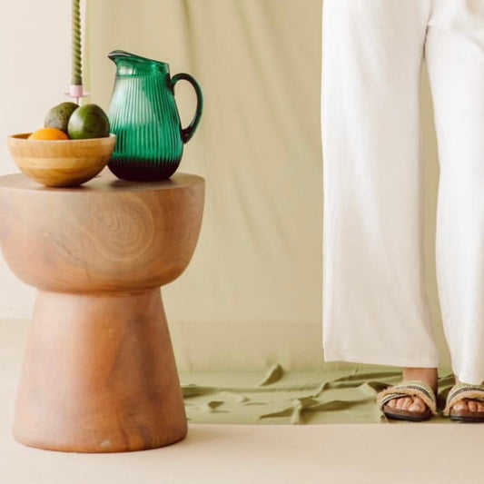 Mushroom Log Side Table