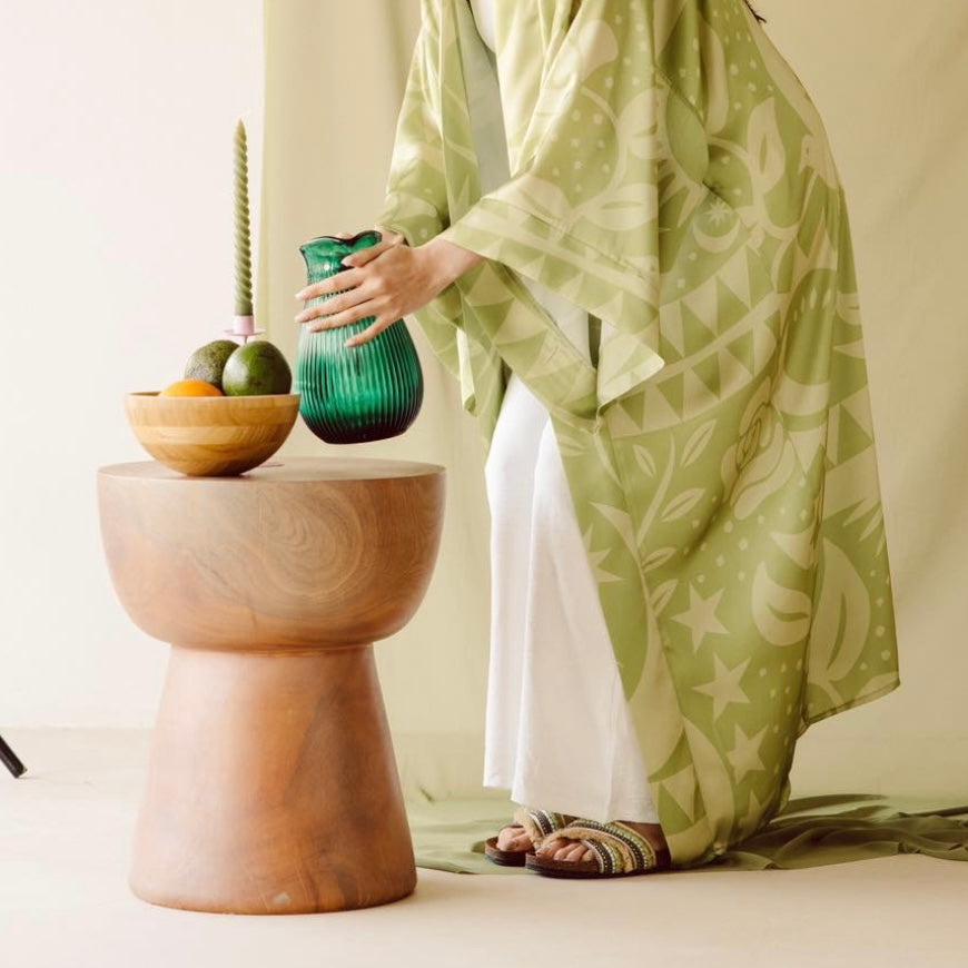 Mushroom Log Side Table