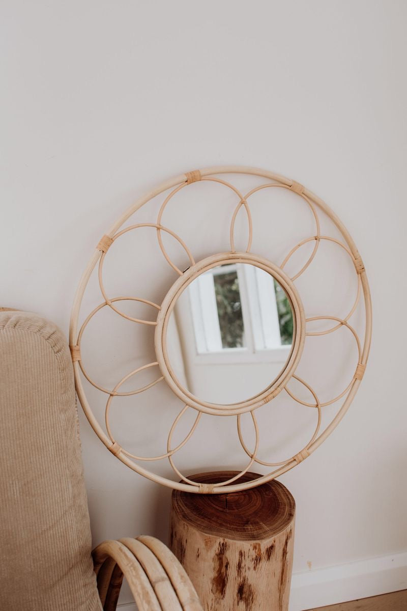 Flowery Bamboo Mirror