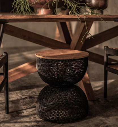 Mesh Rattan Stool