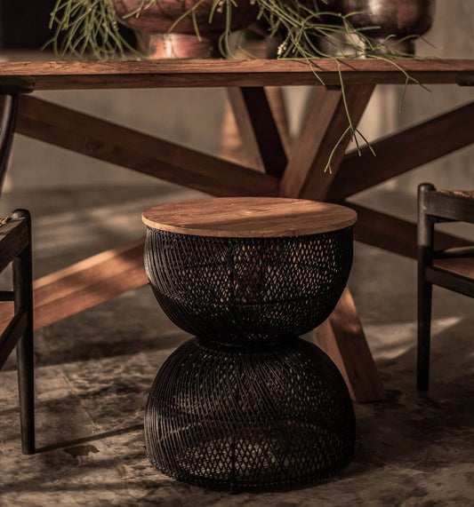 Mesh Rattan Stool