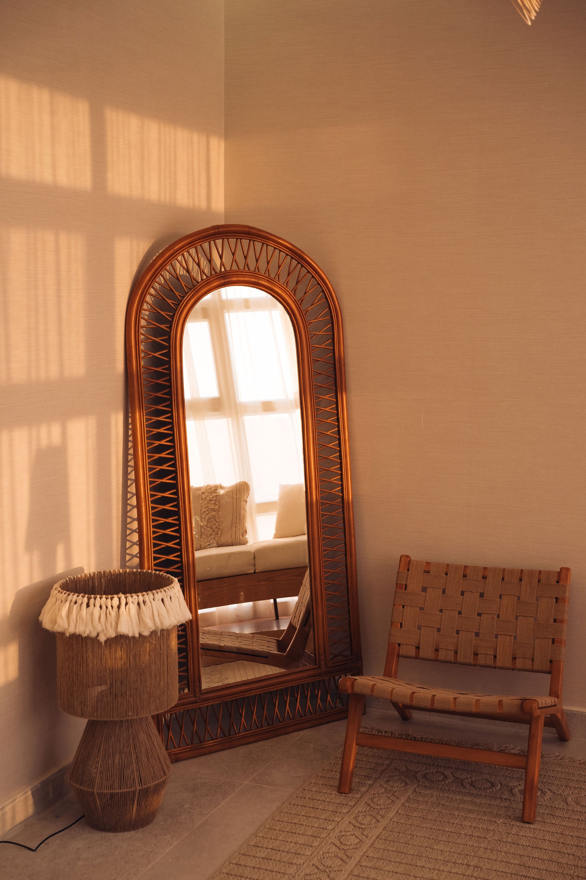 Spider Bamboo Mirror