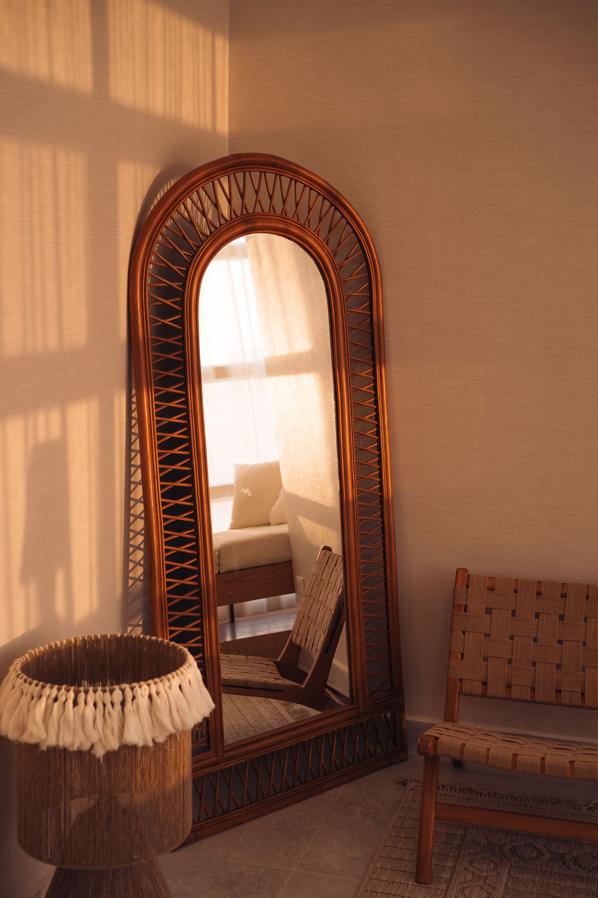 Spider Bamboo Mirror