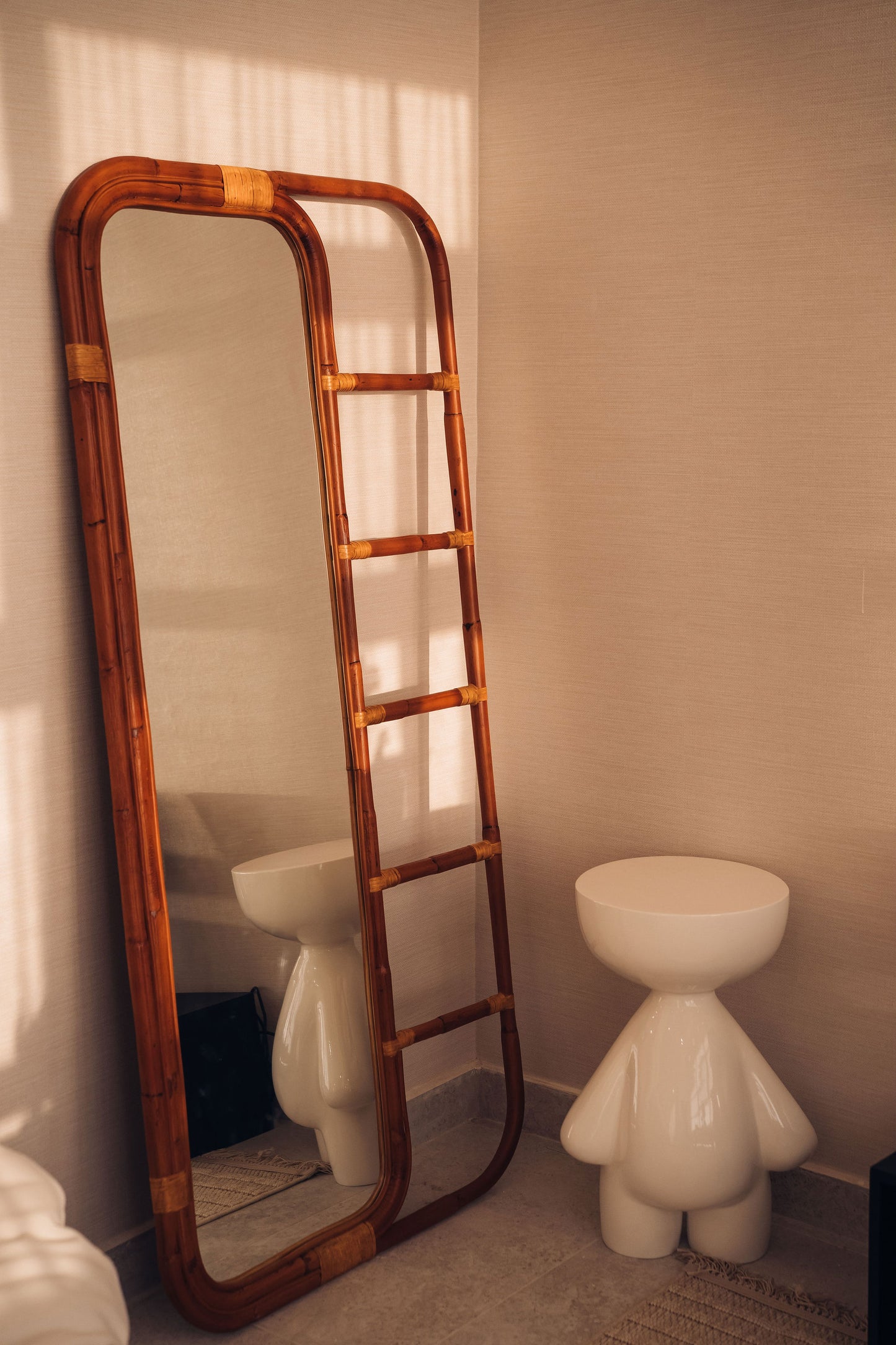 Bamboo Ladder Mirror