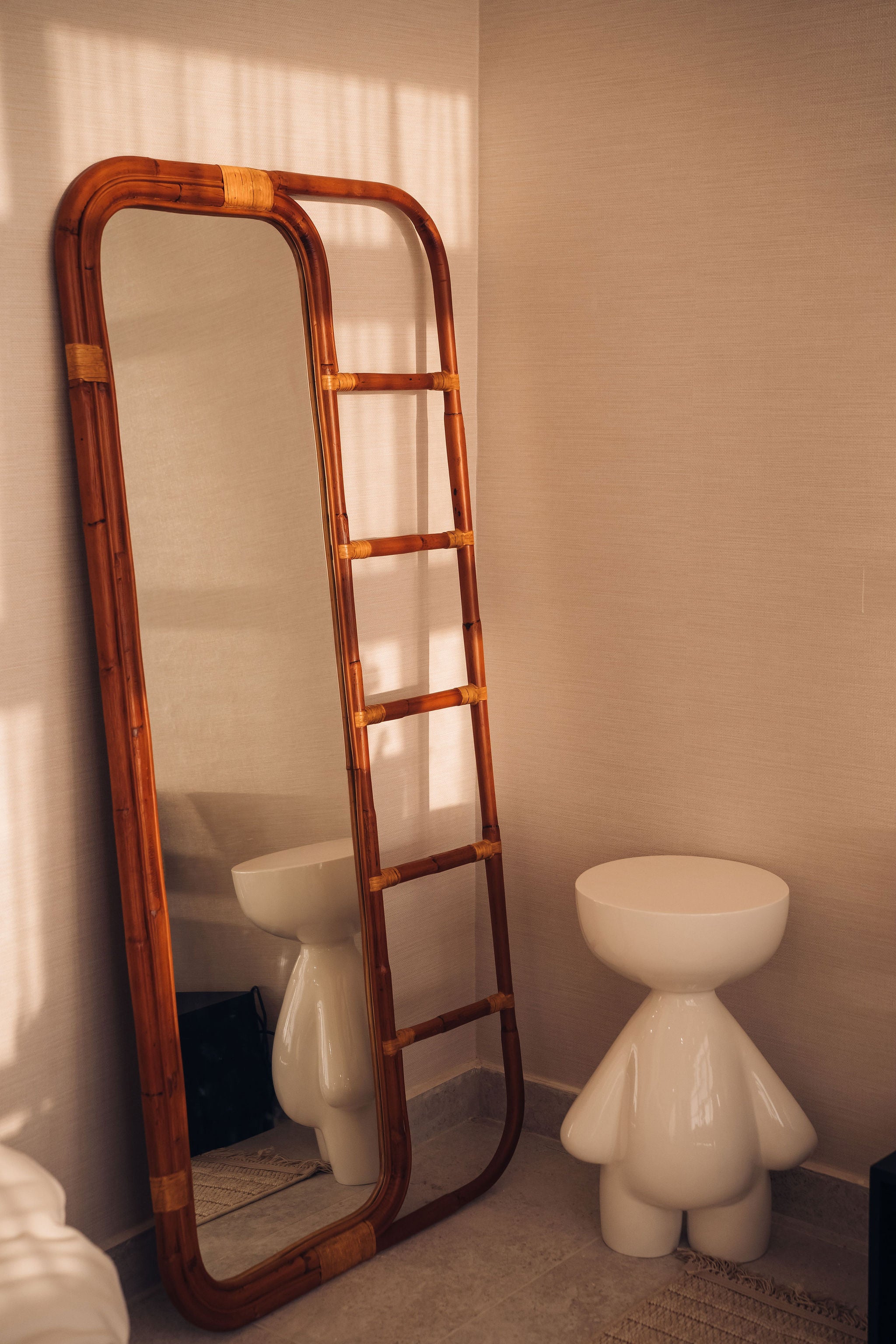 Bamboo Ladder Mirror