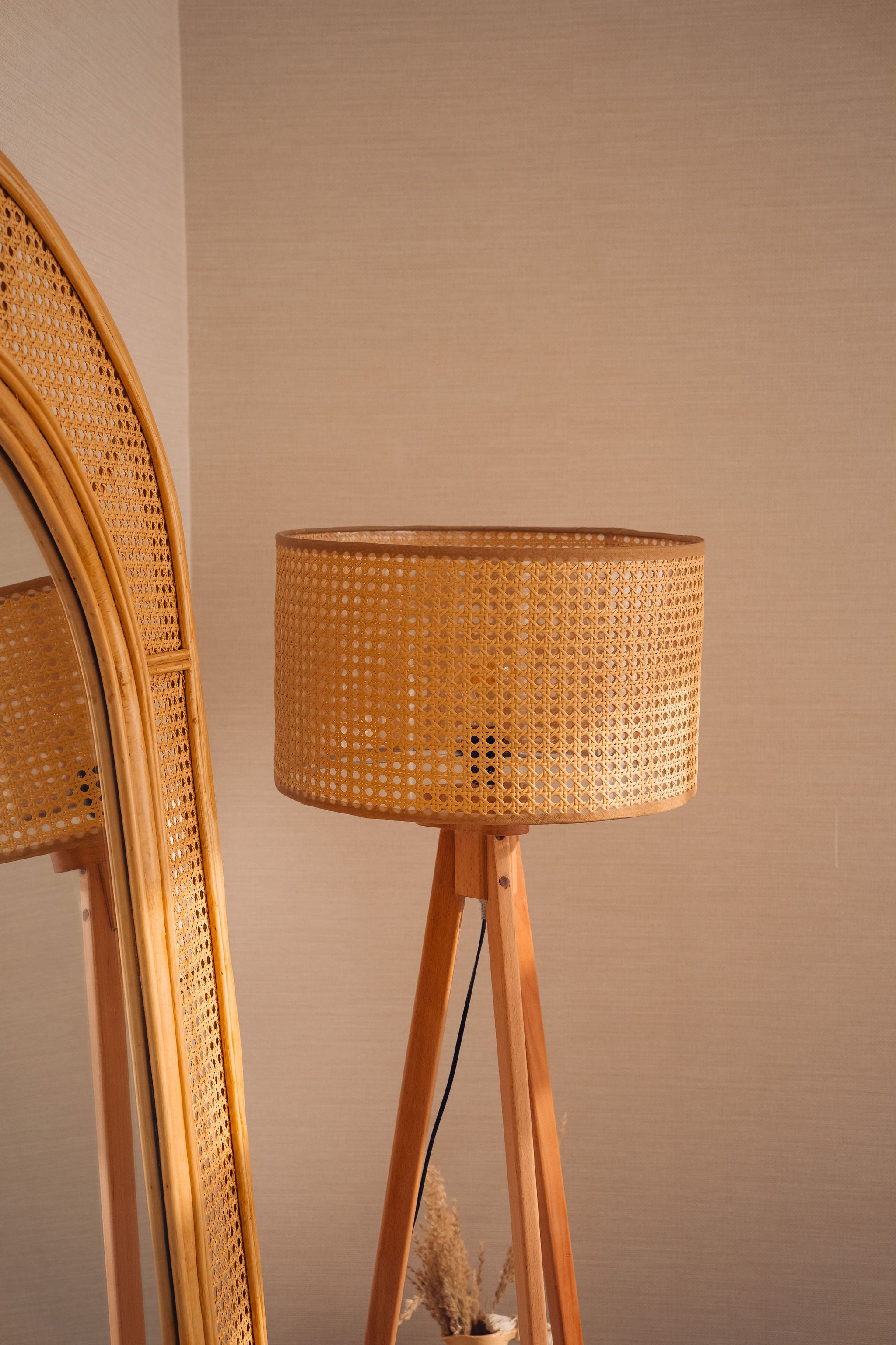 Cane Floor Lamp