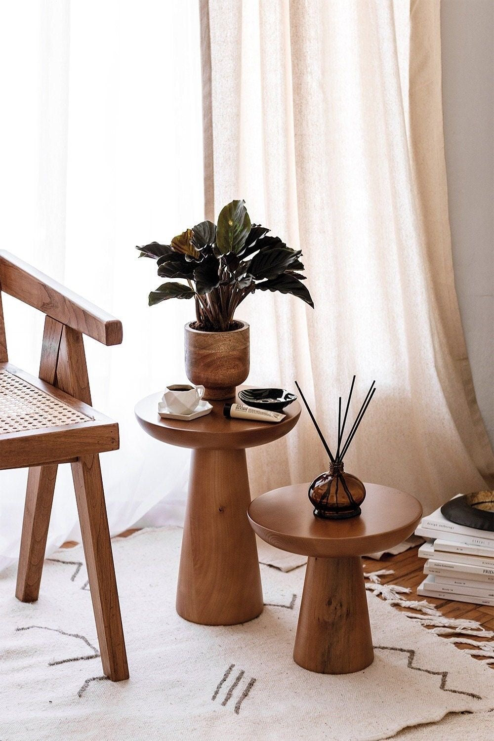 T Log Side Tables