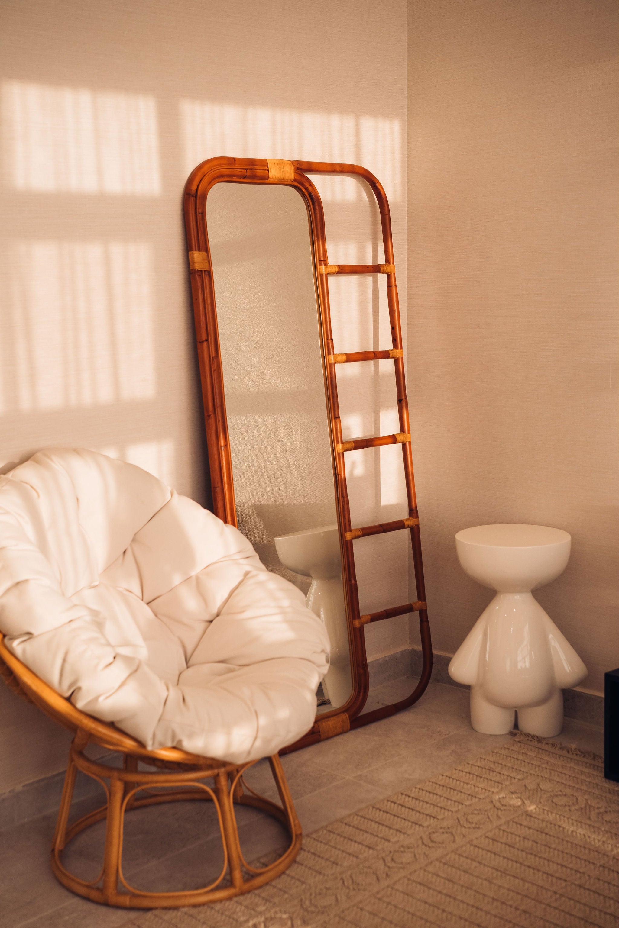 Bamboo Ladder Mirror