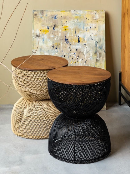 Mesh Rattan Stool