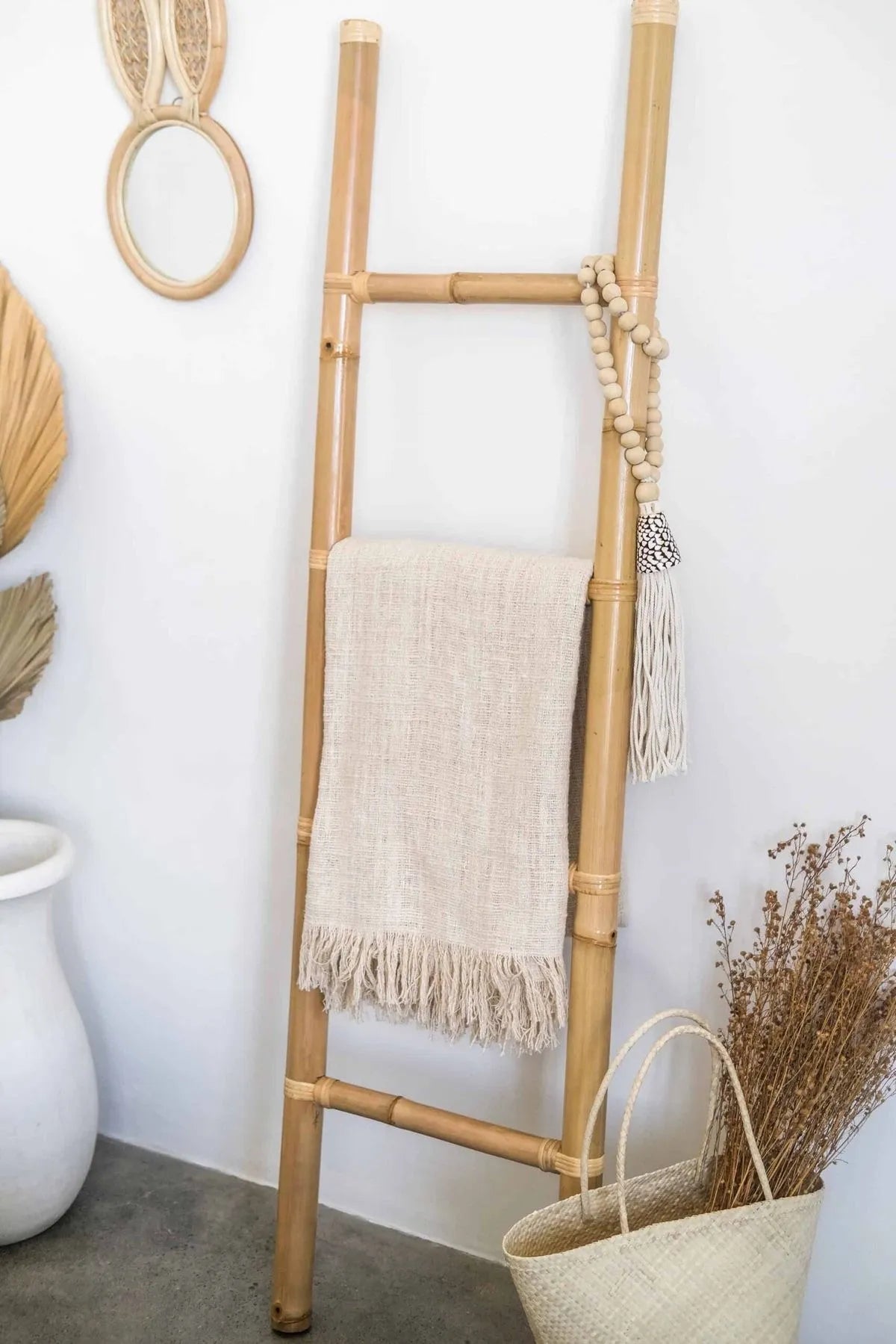 Bamboo Blanket Ladder