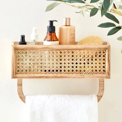 Rattan Box With Blanket Holder