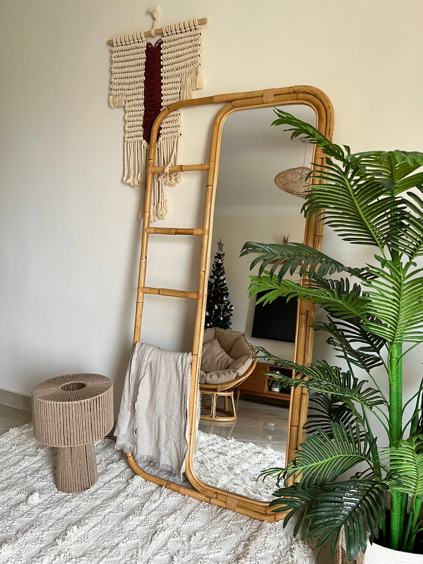 Bamboo Ladder Mirror