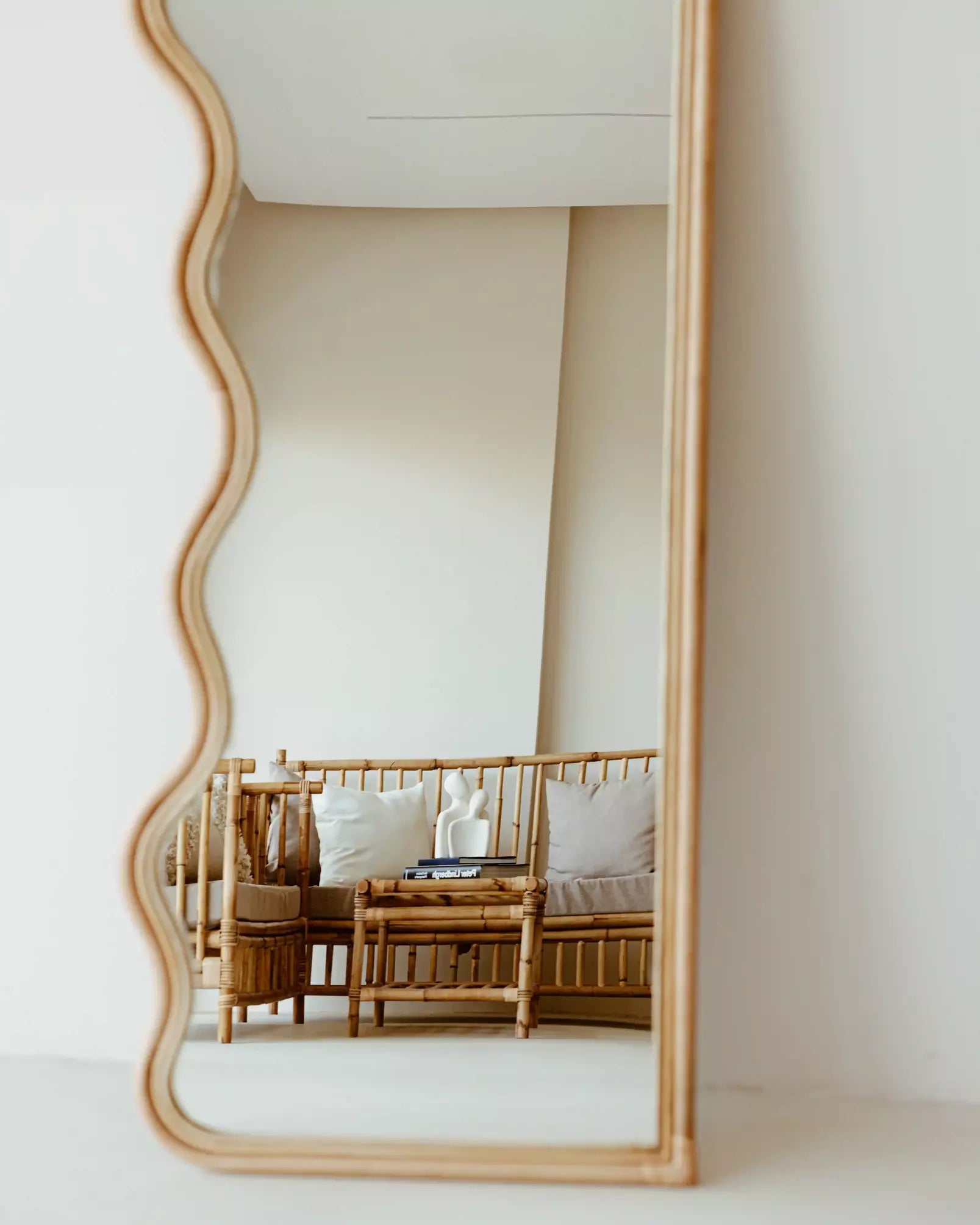 Wave Bamboo Mirror